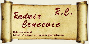 Radmir Crnčević vizit kartica